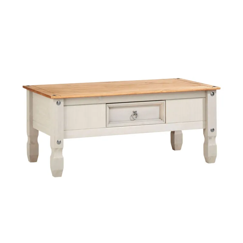 1 Drawer Coffee Table in Oak & Cream