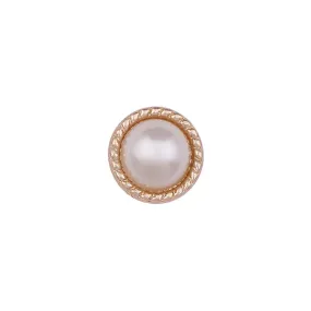 10mm (16L) Classic Shiny Gold Metal Pearl Dress Buttons