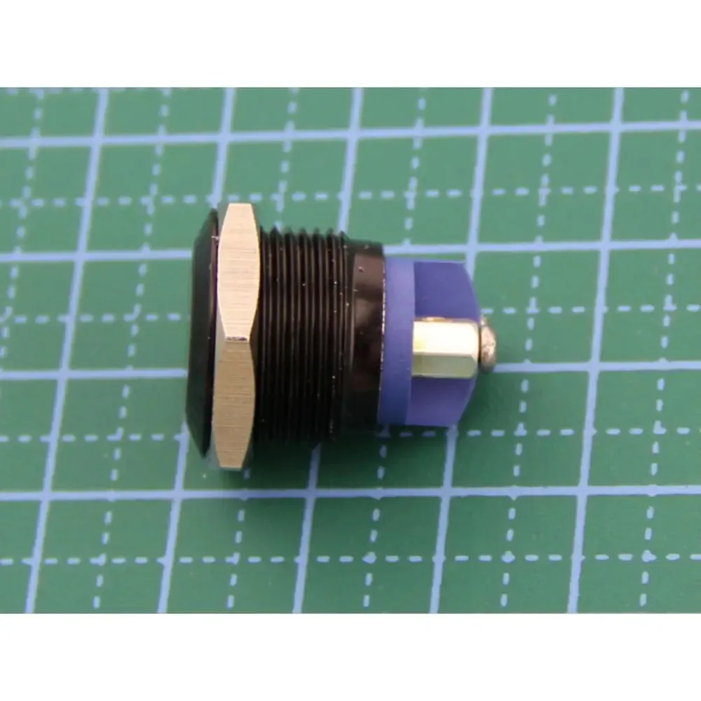 16mm Metal Push Button (Carbon Black)