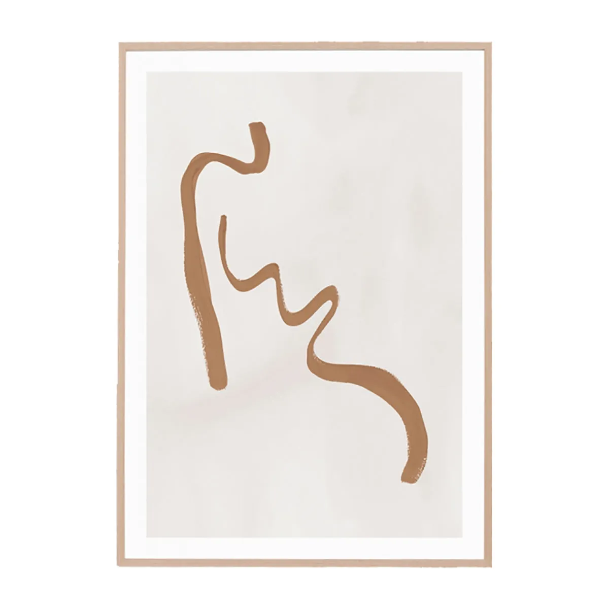 Abstract Figure Caramel 1 Print