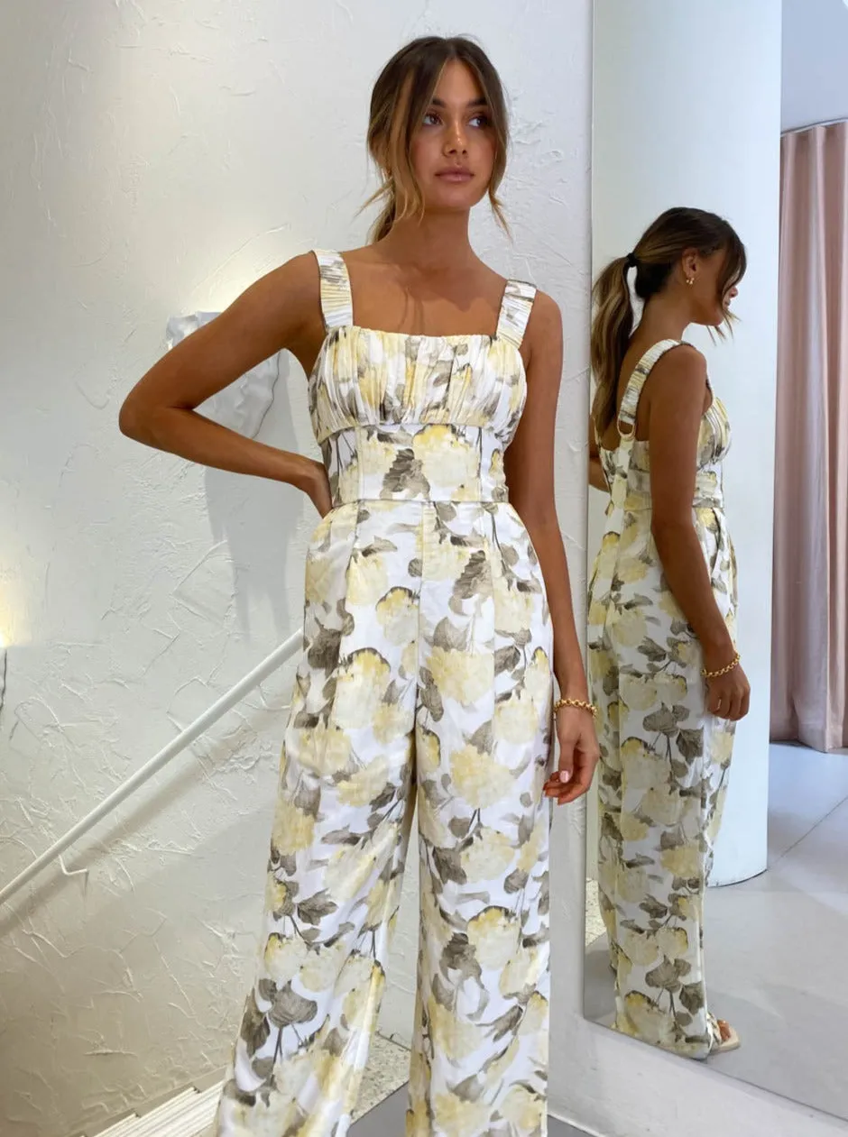 Acler Exeter Jumpsuit in Hydrangea Garden