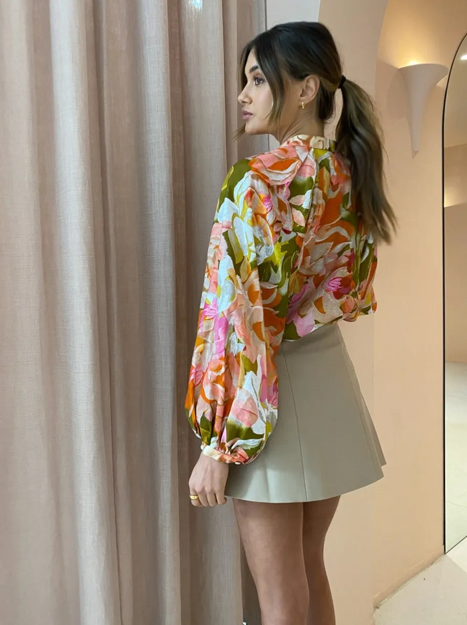 Acler Lawson Blouse in Pink Bouquet