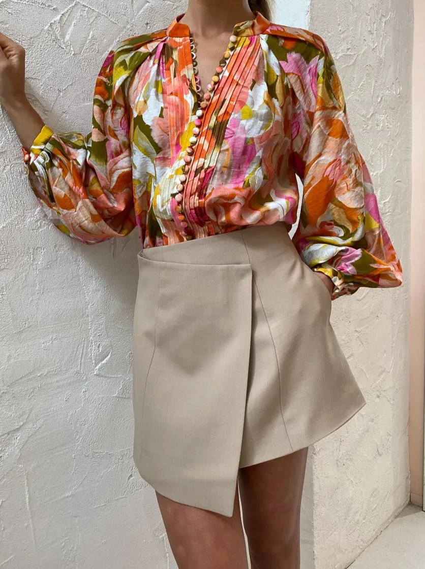 Acler Lawson Blouse in Pink Bouquet