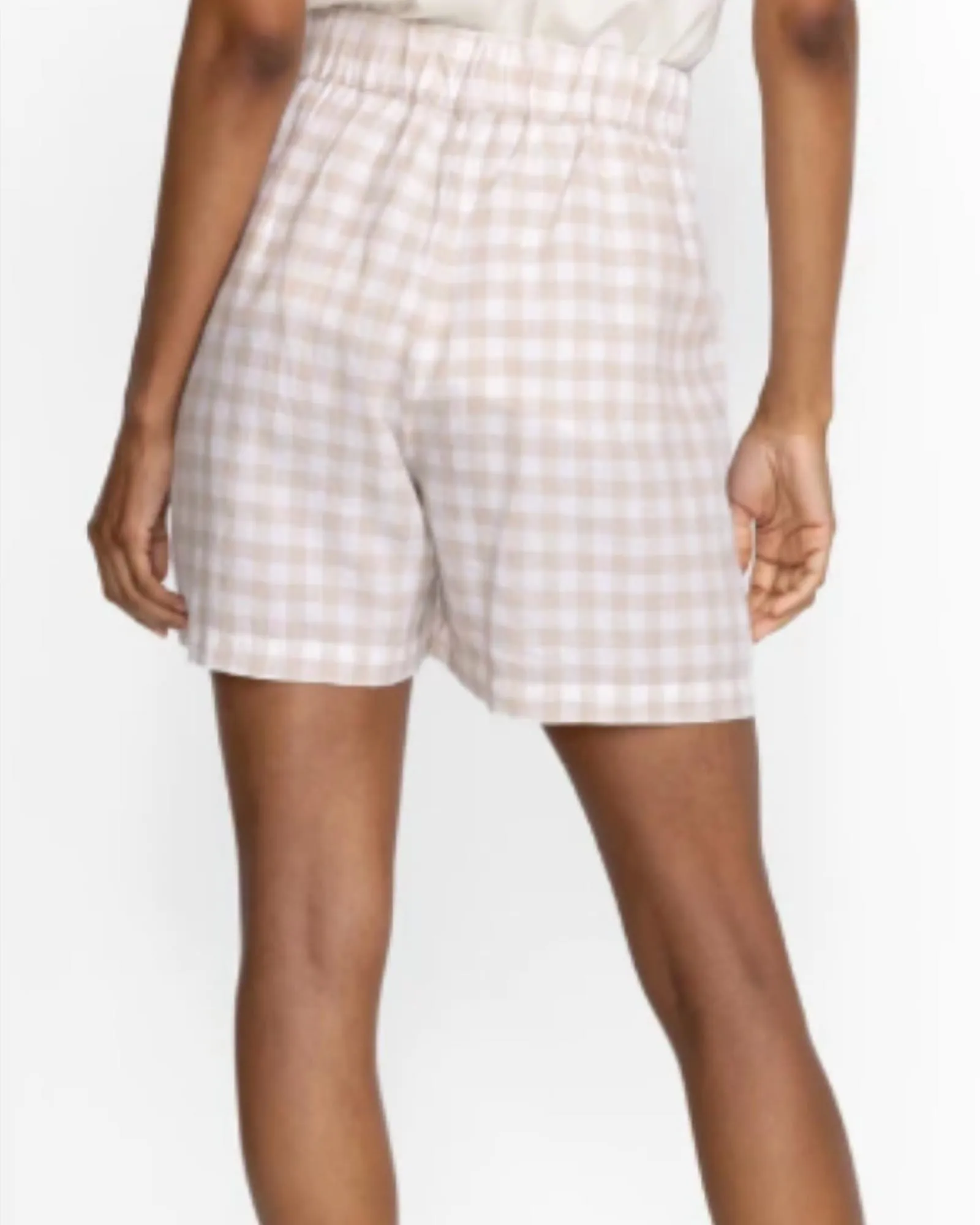 Adele Trapunto Belted Short In Plaid | Plaid