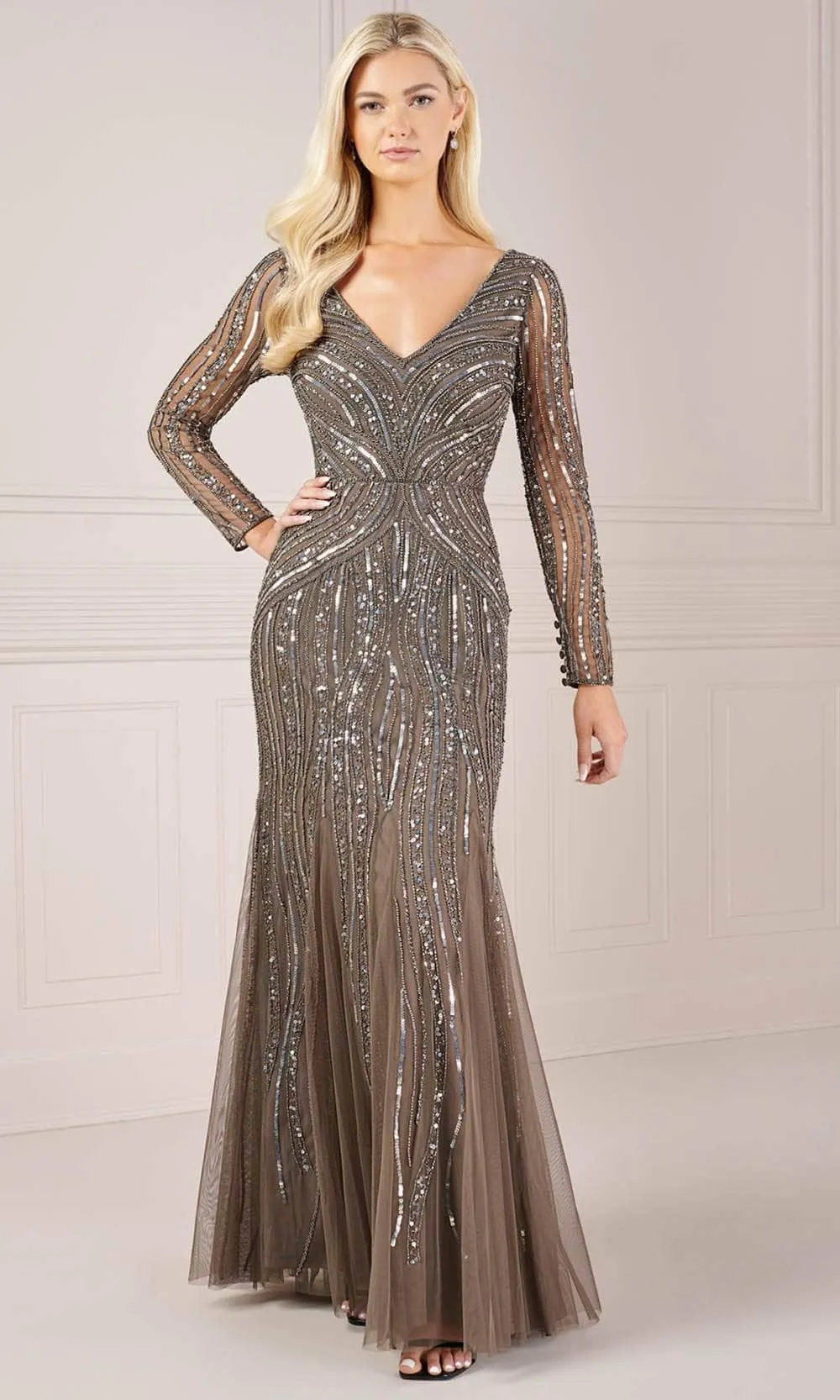 Adrianna Papell Platinum 40445 - Long Sleeve Dress