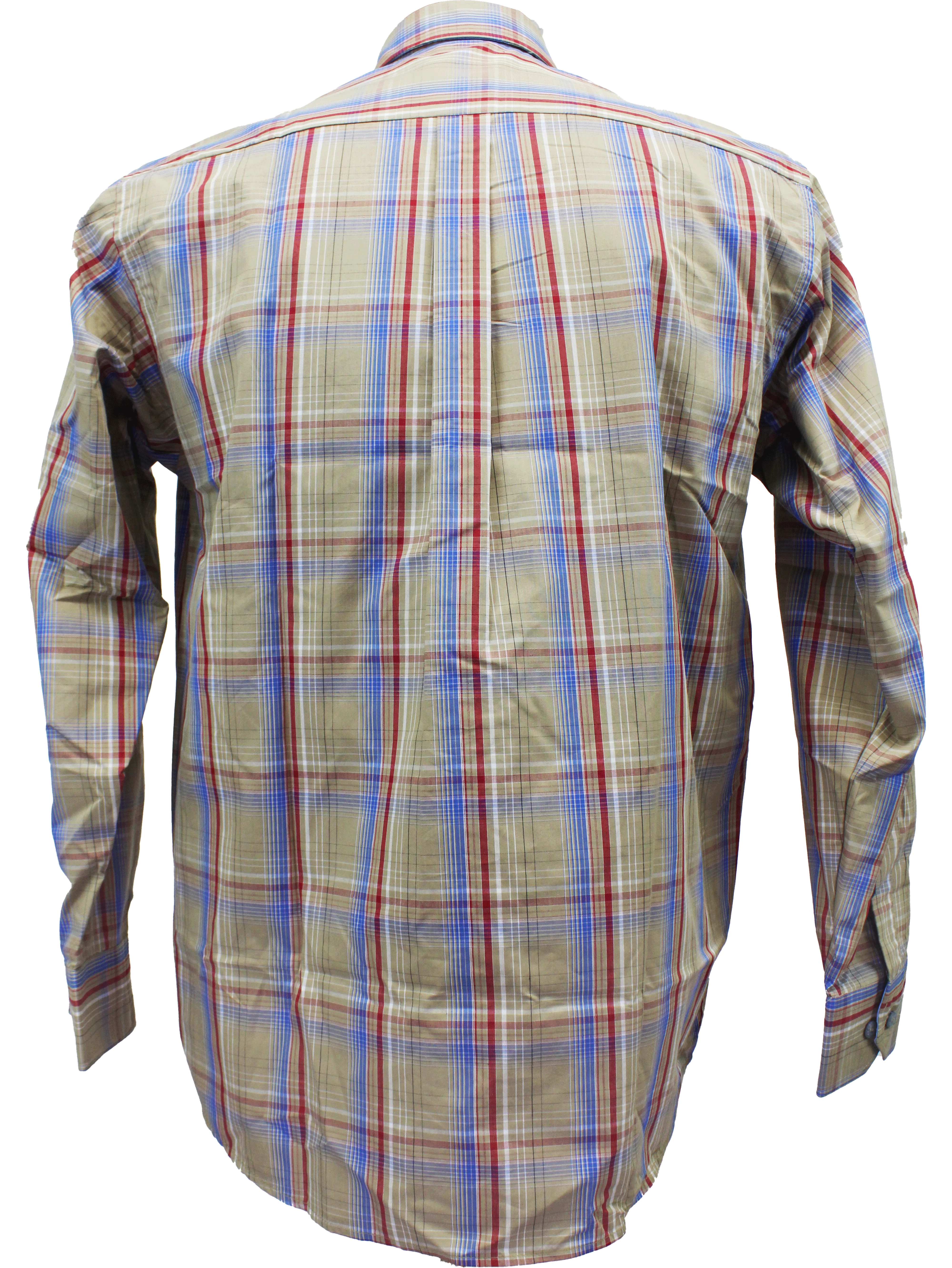 AERO Beige Checkered L/S Shirt