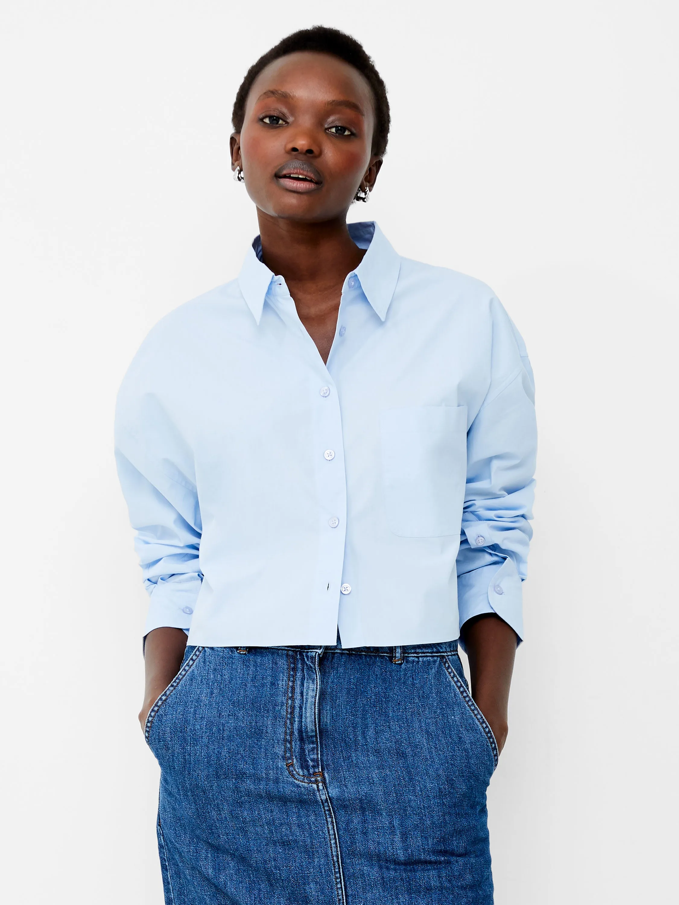 Alissa Cotton Cropped Shirt