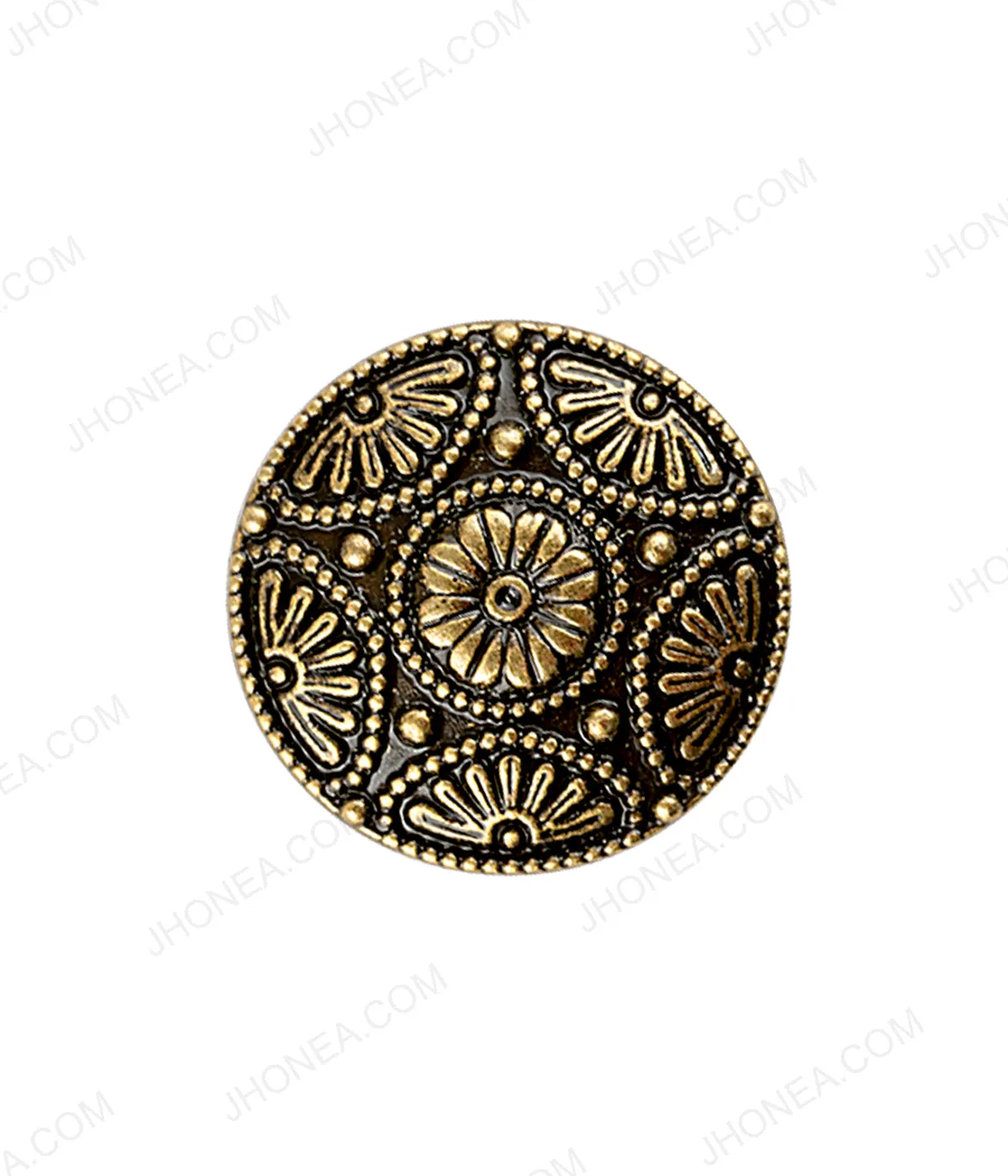 Antique Brass & Antique Gold Intricate Floral Design Ethnic Buttons