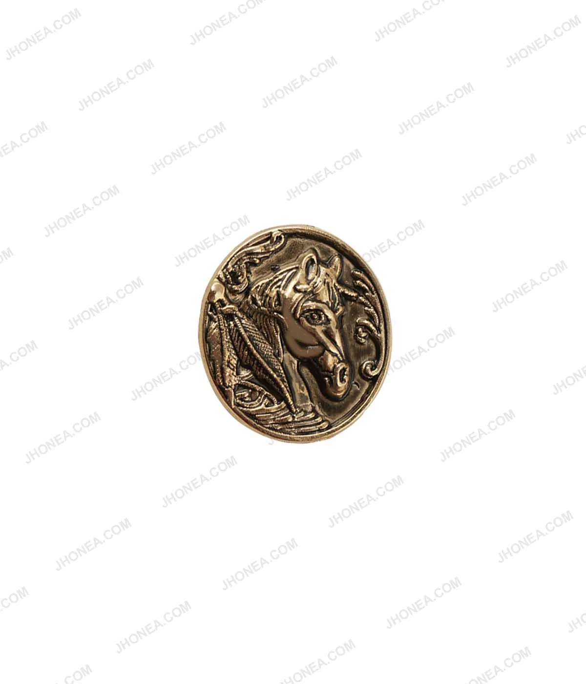 Antique Bronze 3D Vintage Horse Statement Hotfix for Suits