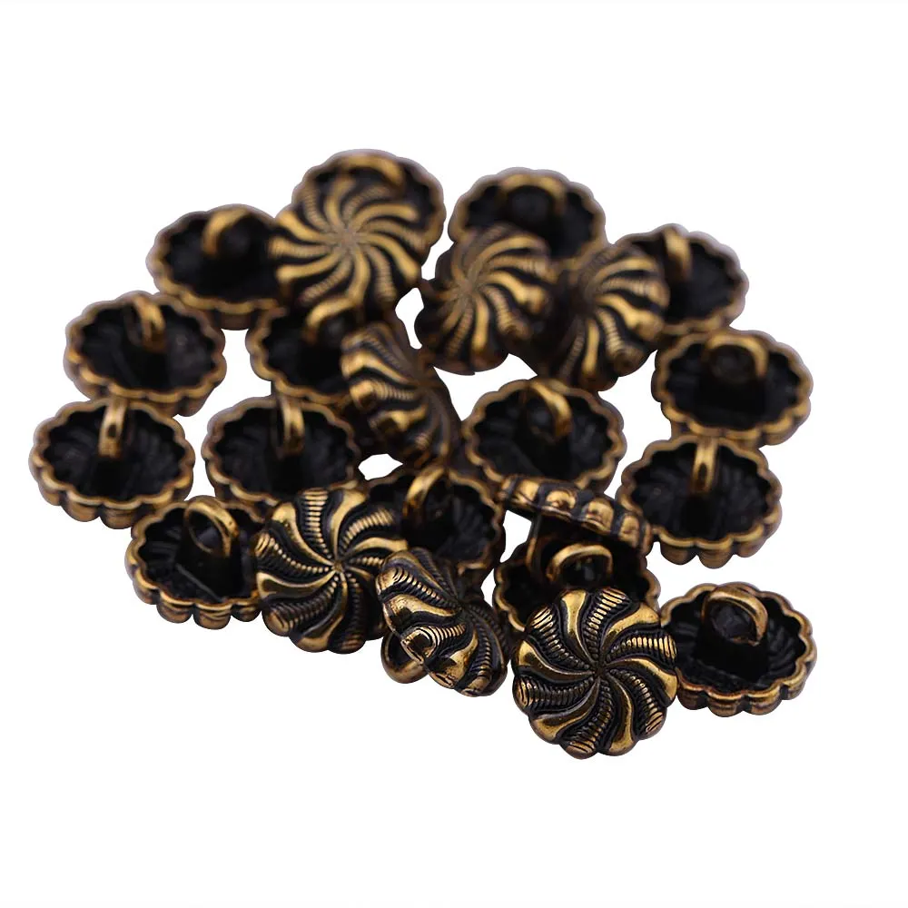 Antique Gold Loop Metal Buttons for Fancy Shirts/Kurtas