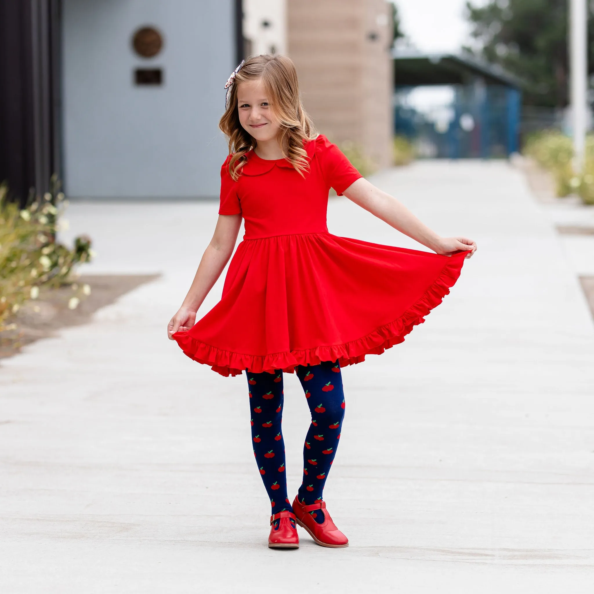 Apple Red Twirl Dress