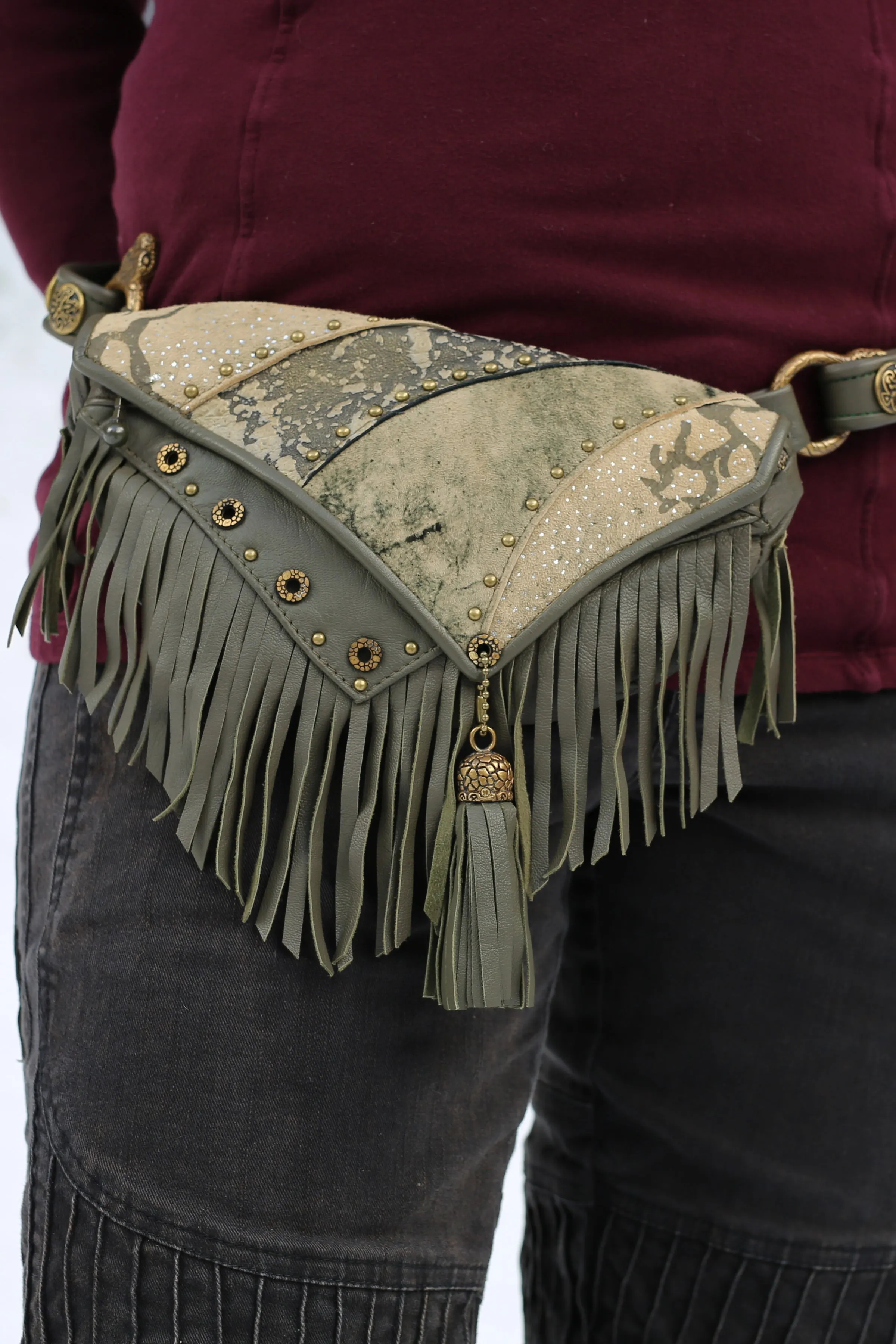 Asli Tassel Bag - Sage Green