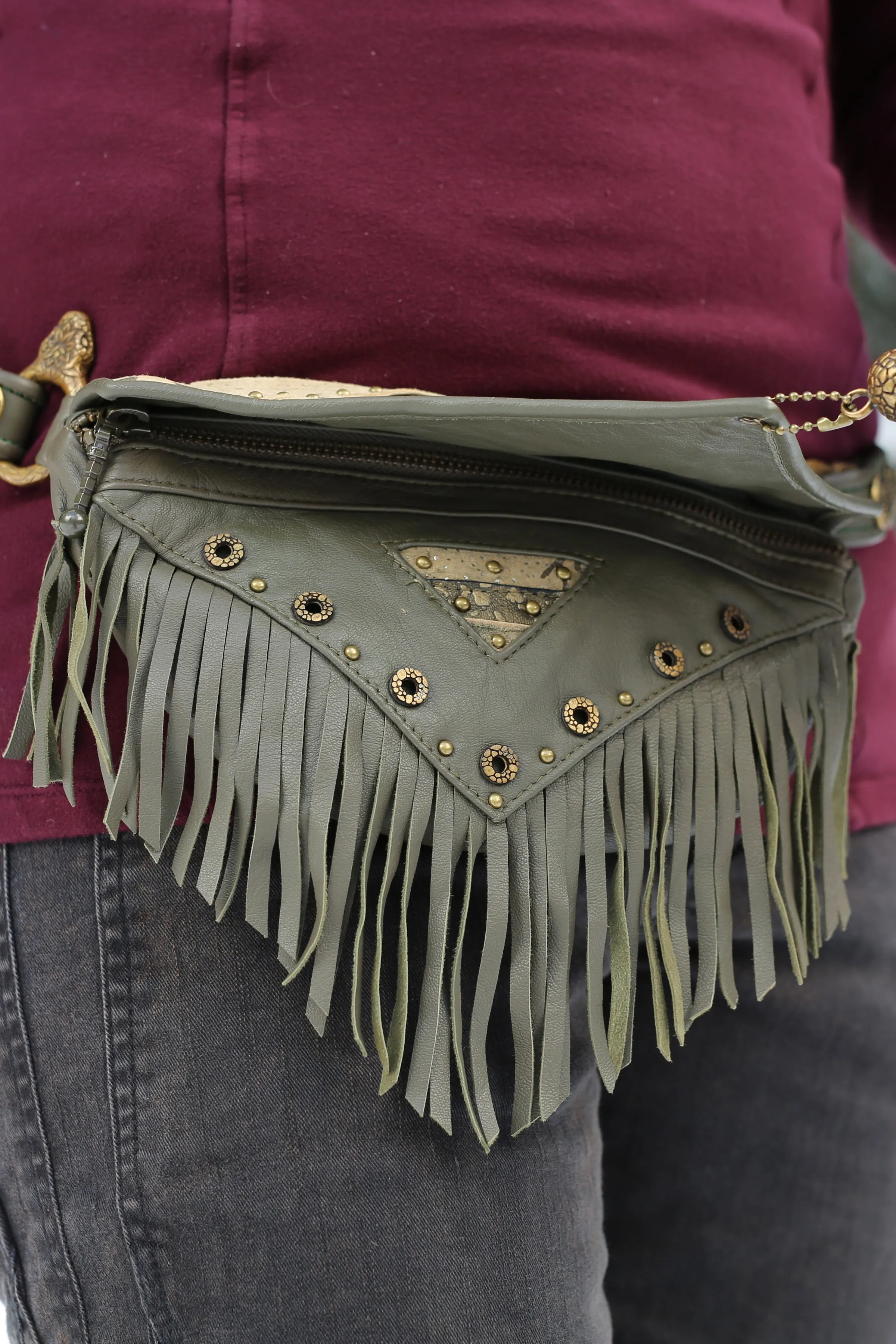 Asli Tassel Bag - Sage Green