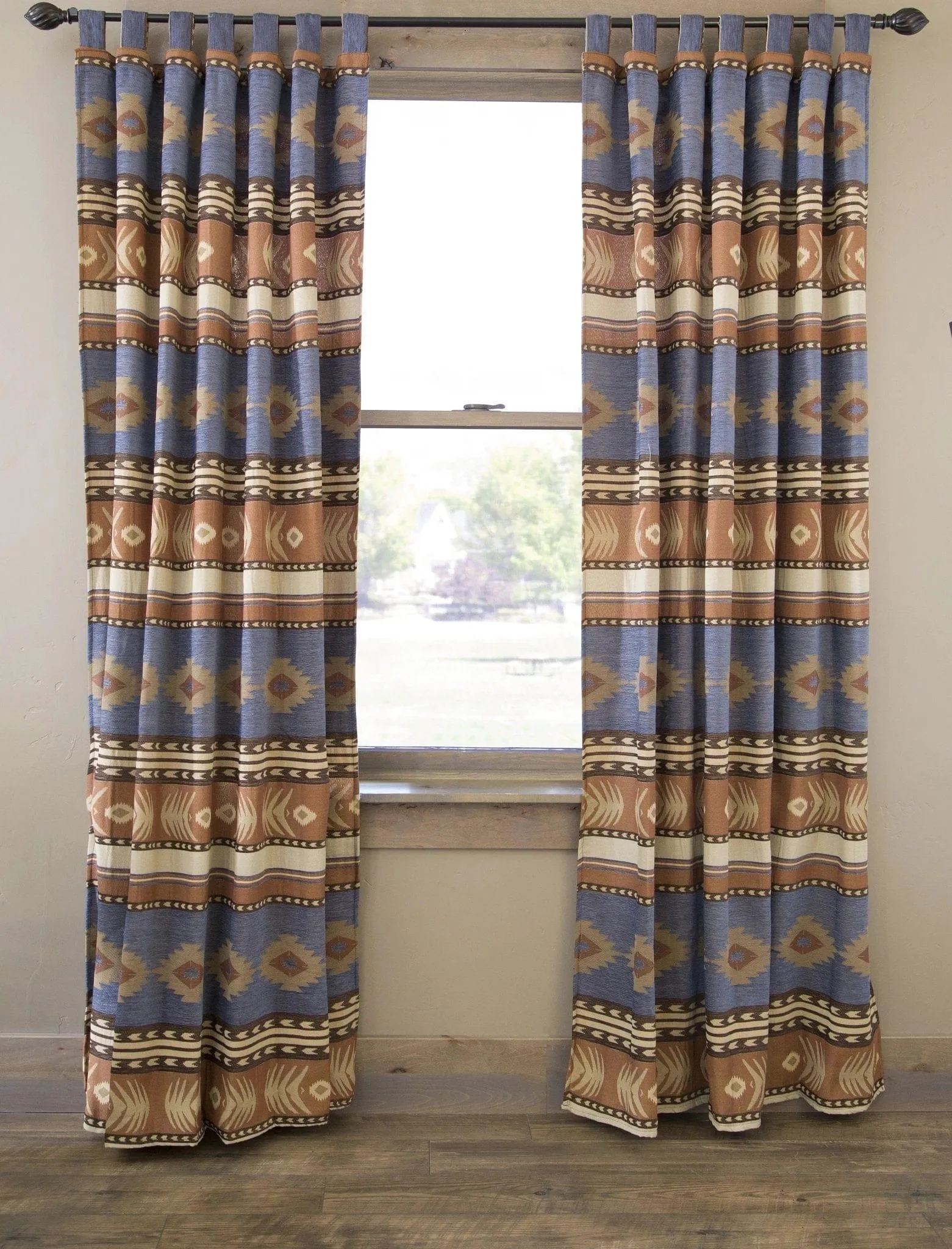 Badlands Blue Southwest Valance