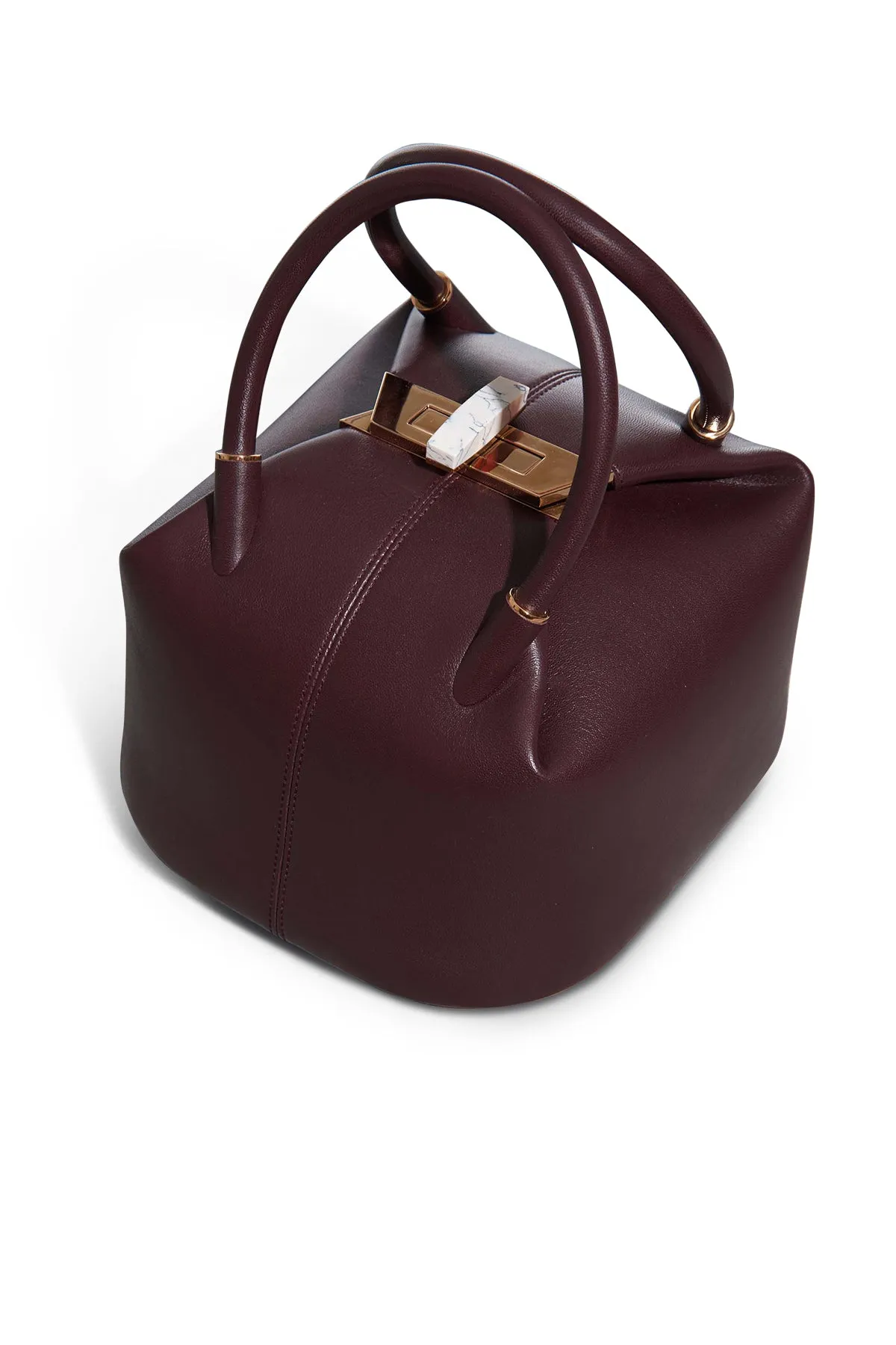 Baez Bag in Bordeaux Nappa Leather