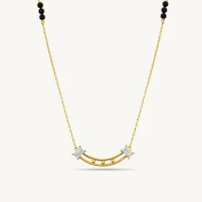 Baguette Stone Dainty Simle Bar Mangalsutra | 18k Gold Vermeil