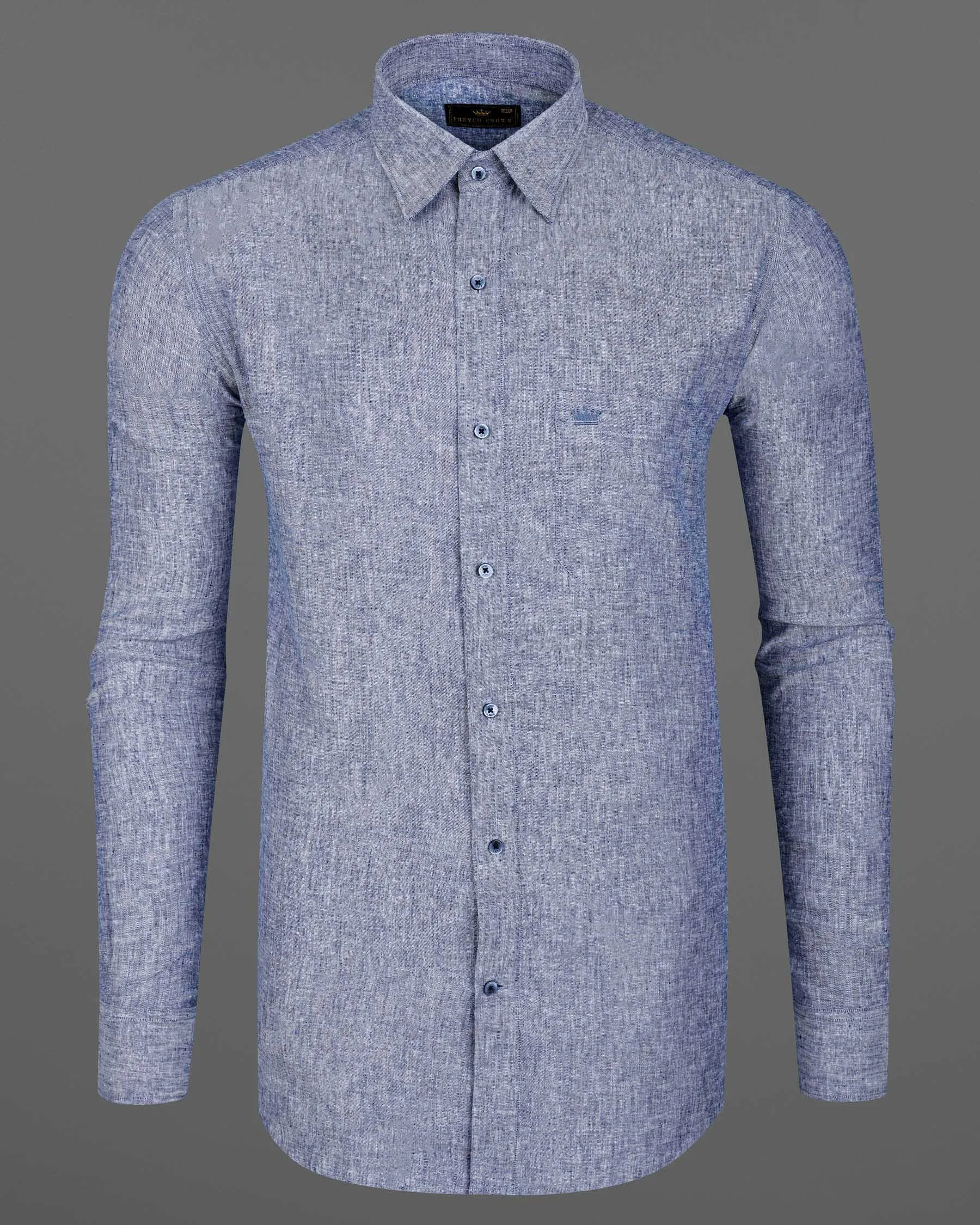 Bali Hai Blue Luxurious Linen Shirt