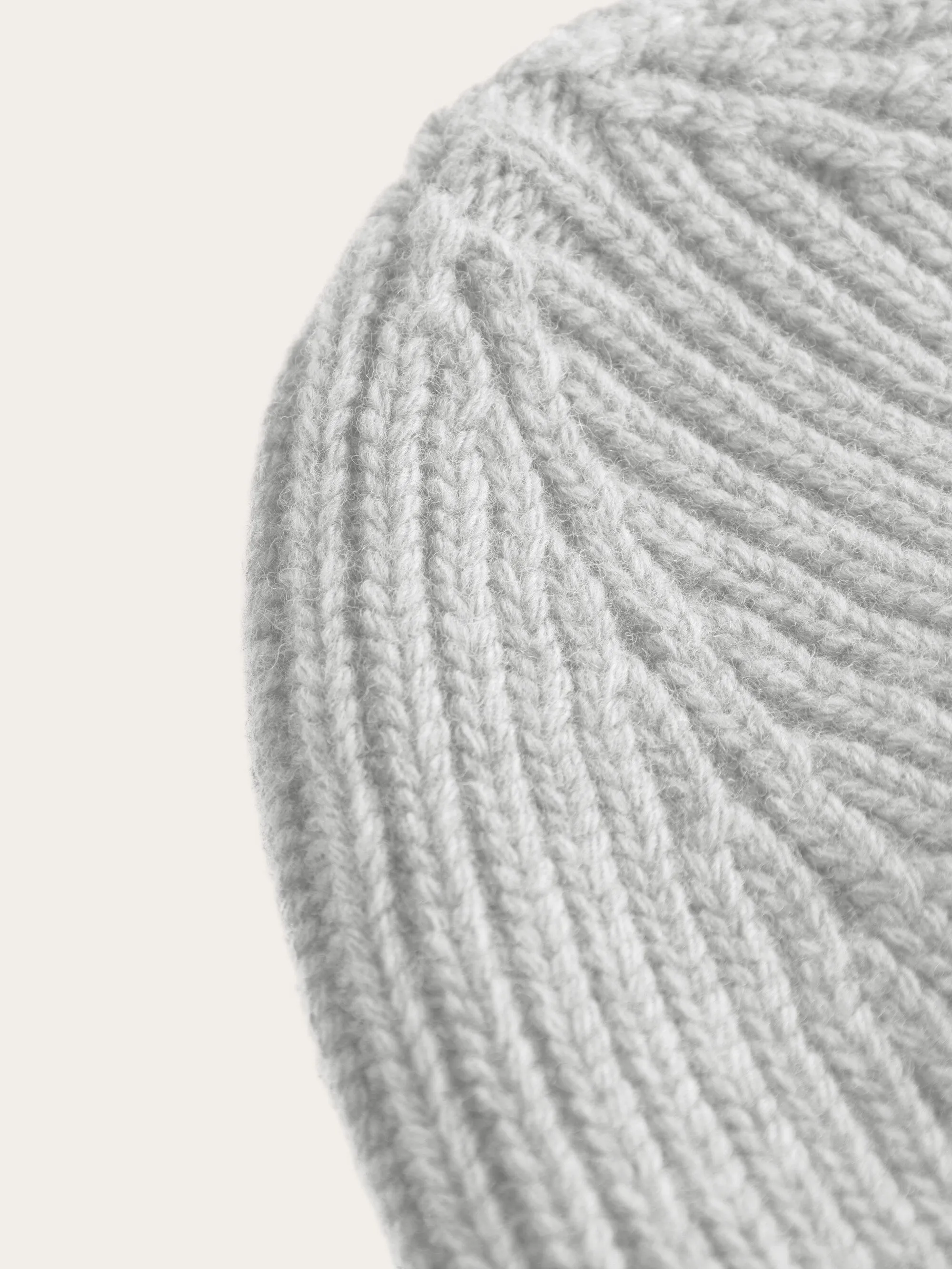 Big rib beanie - Grey Melange