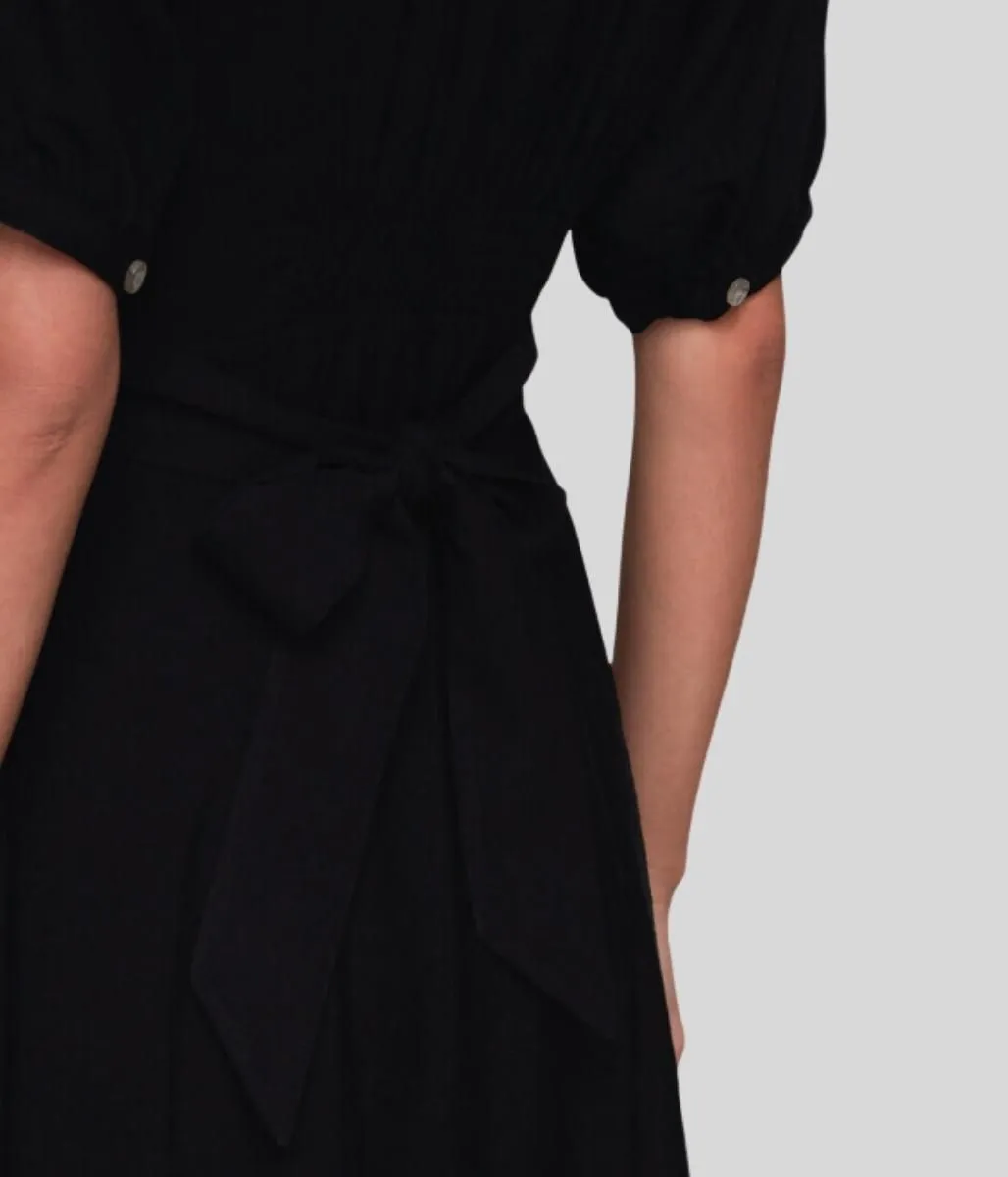 Black Amber Midi Dress