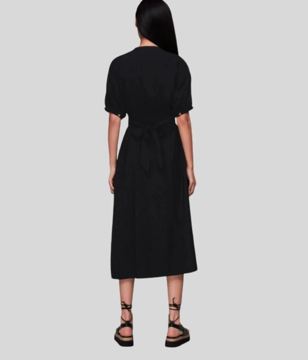 Black Amber Midi Dress