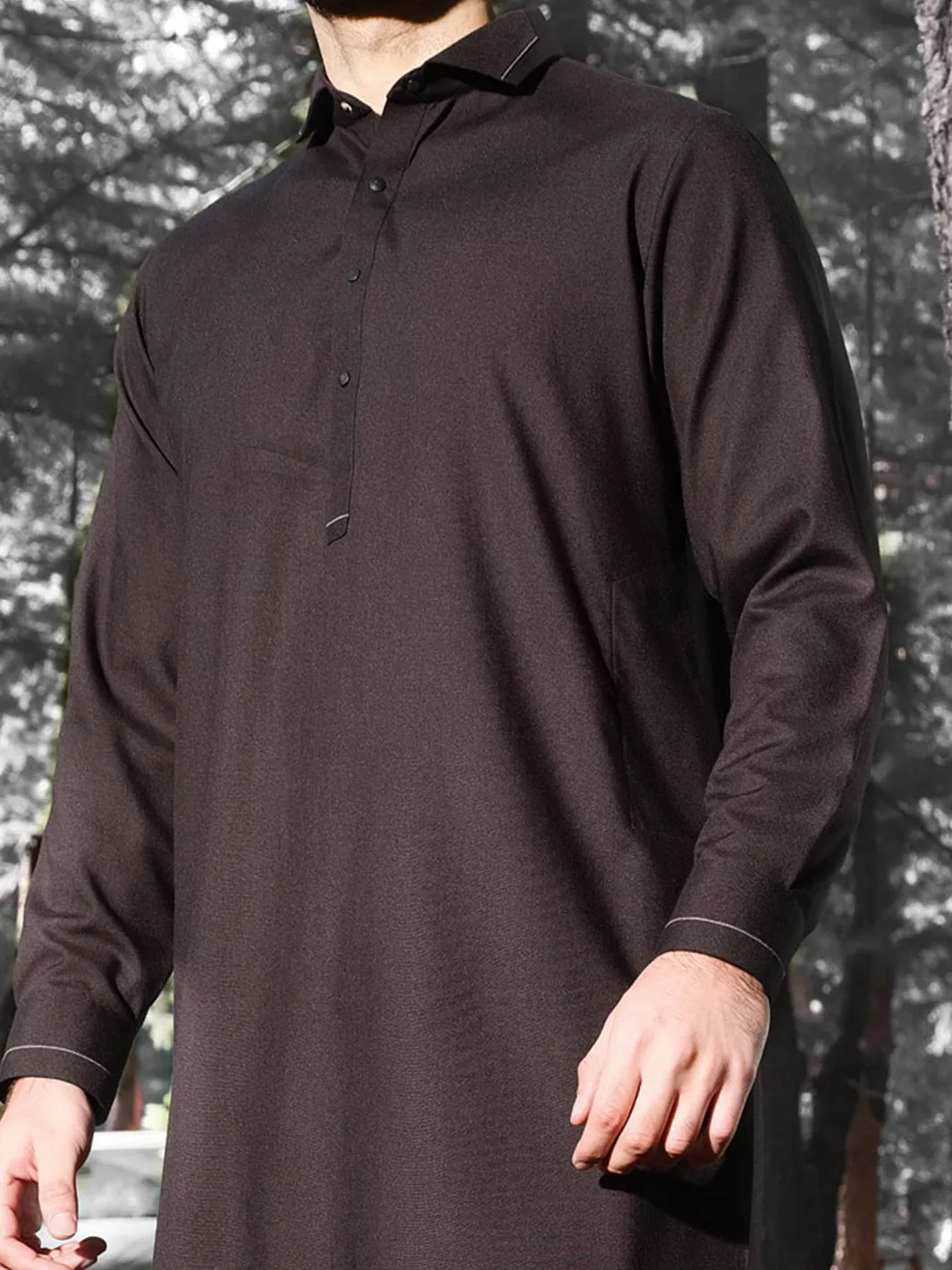 Black Blended Kameez Shalwar - ALWA-KS-164