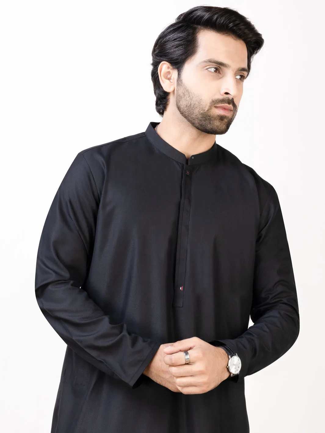 Black Blended Kurta - AL-K-1119