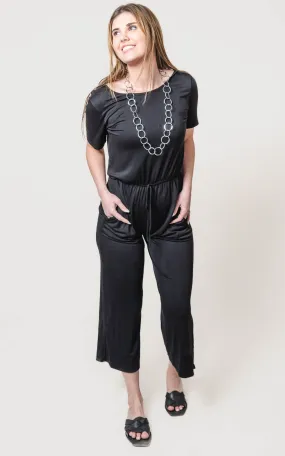 Black Capri Jumpsuit - Final Sale