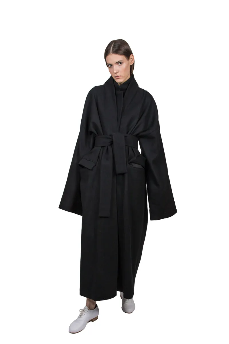 Black wool coat