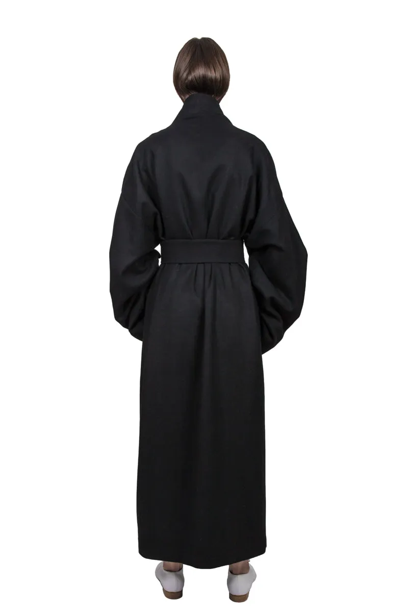 Black wool coat