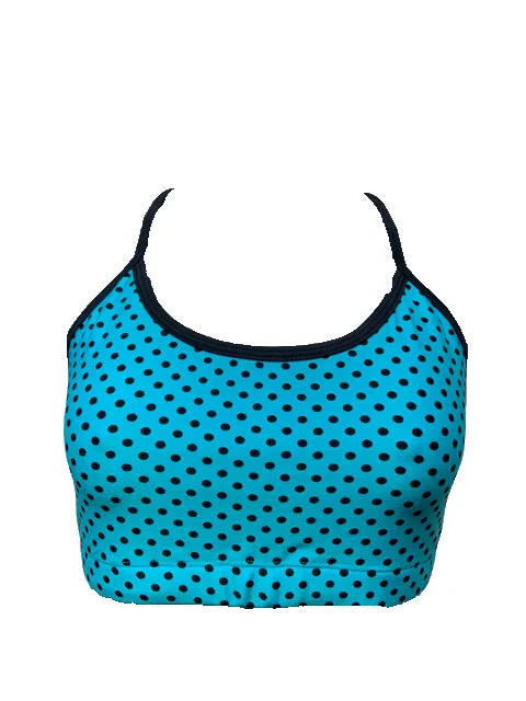 Blue Darla Polka Dot Top