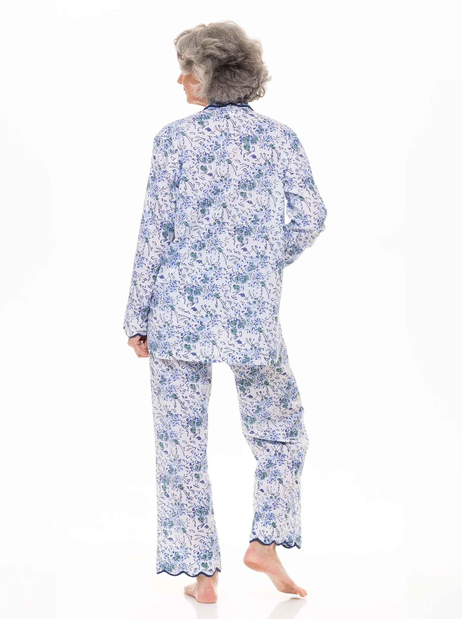 Blue Floral Pajamas