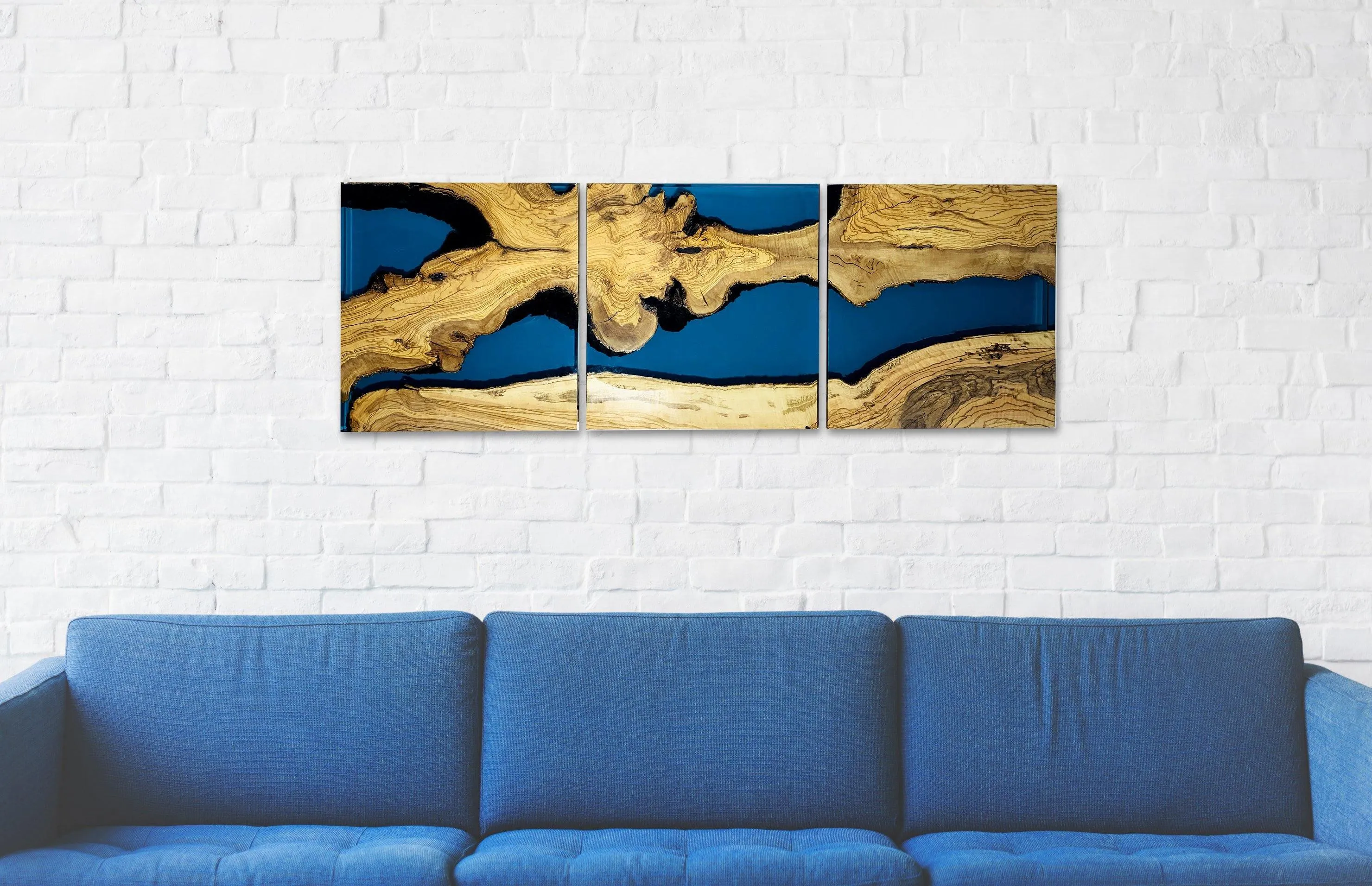 Blue Phaetusa Olive Wood Wall Art