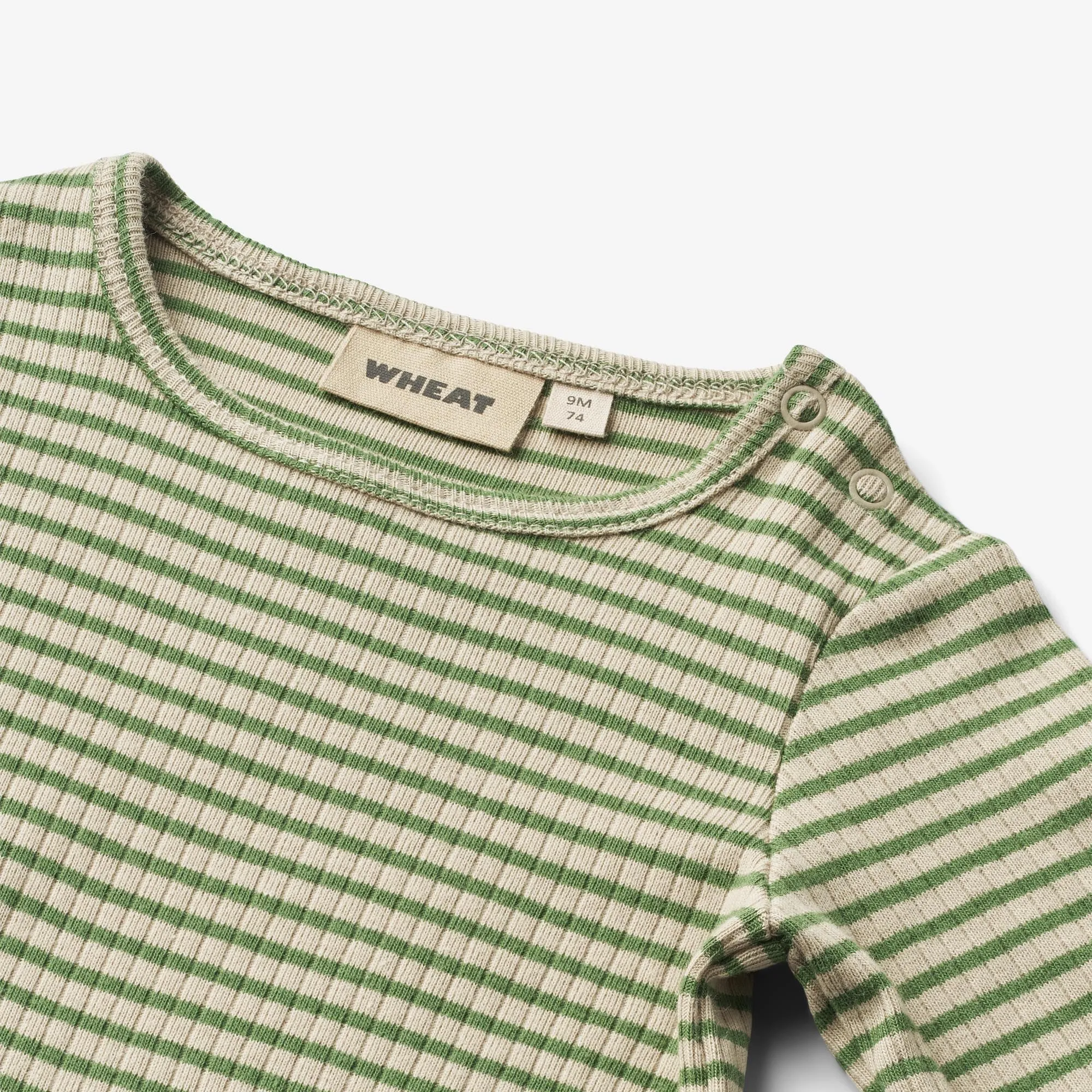 Body L/S Berti - elm green stripe