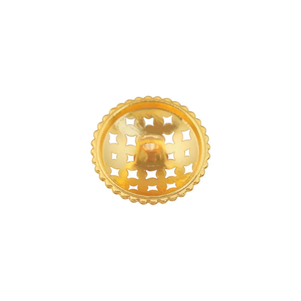 Bright Gold Checks Design Surface Downhole Metal Buttons