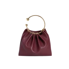 Burgundy Ring Handle Bag ( Pre-Order Only. Will Ship Late Sep.)