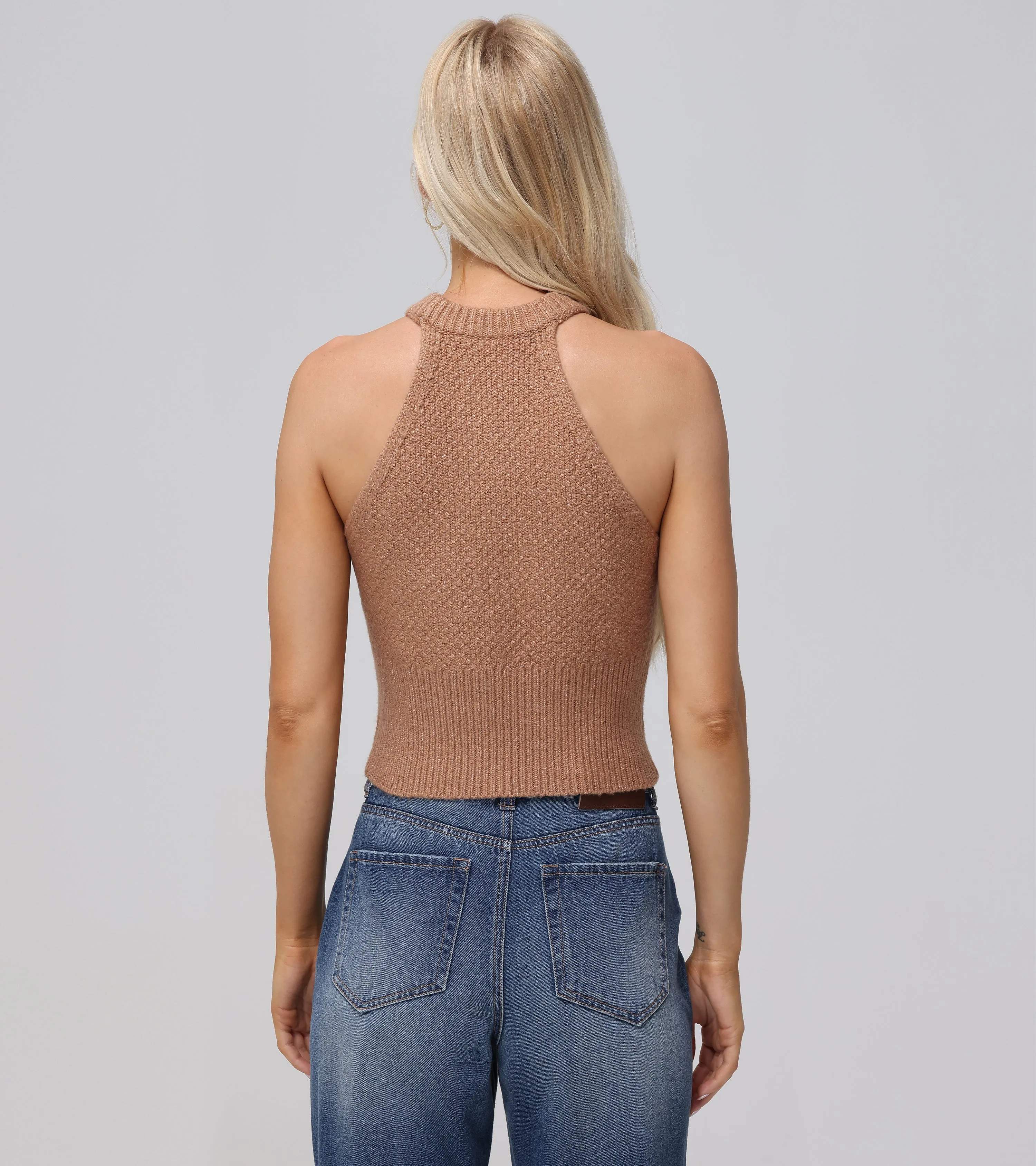 Cable Halter Sweater