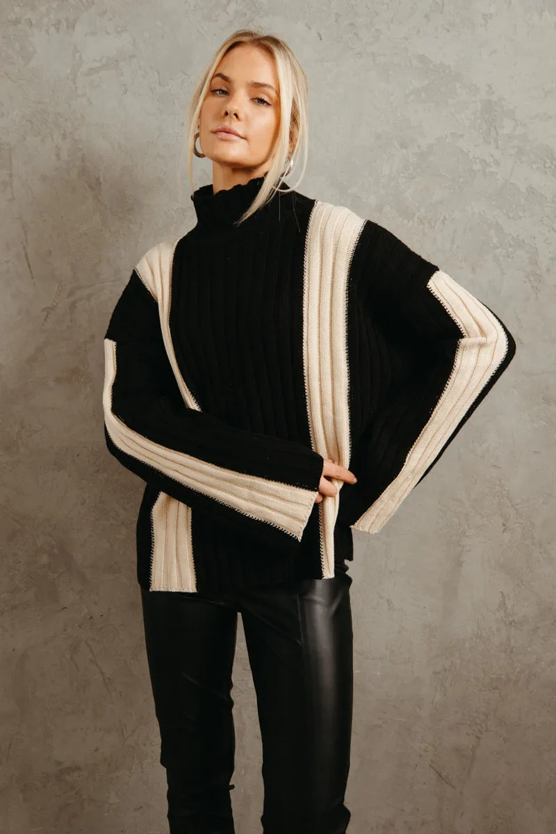 Carolina Color Block Sweater