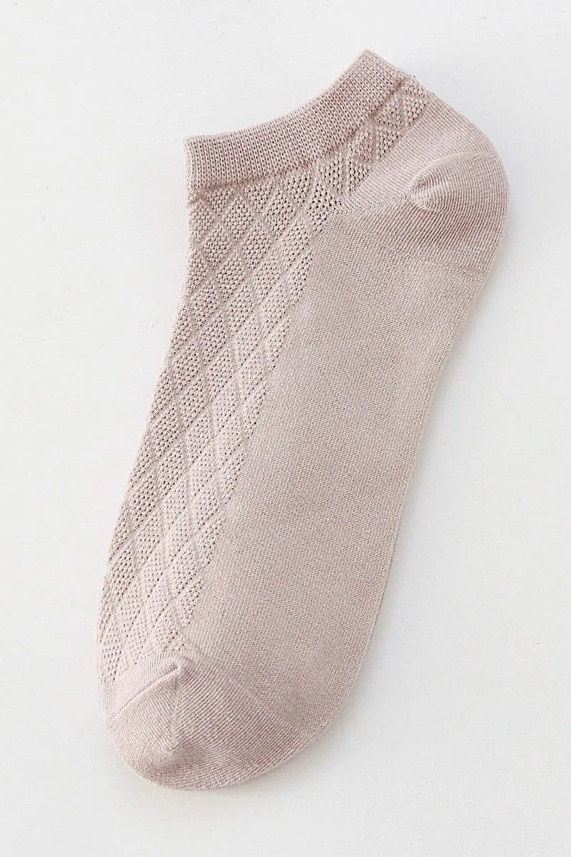 CASUAL SOLID COLOR COTTON SOCKS