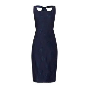 Catherine Rose Jacquard Blue Dress