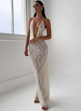 Champagne Coastline Maxi Dress - Ivory