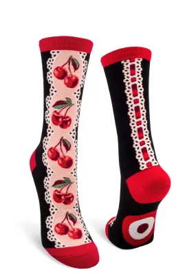 Cherries & Lace Women's Socks