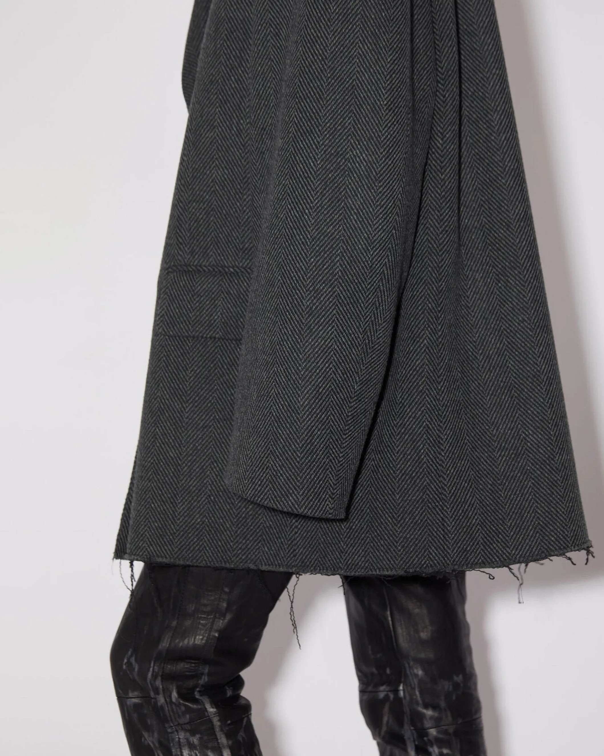 Chevron Wool Coat