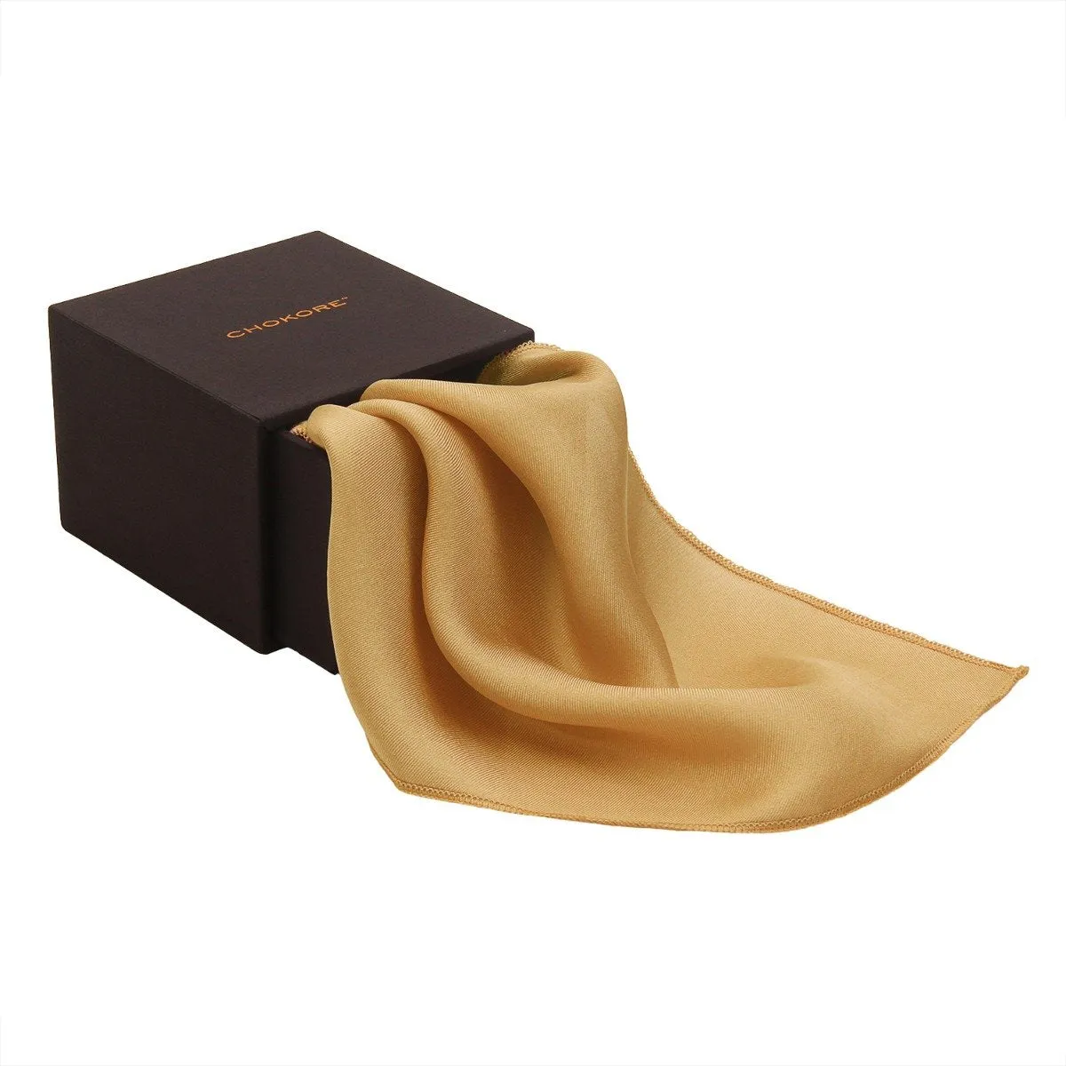 Chokore Beige Pure Silk Pocket Square, from the Solids Line