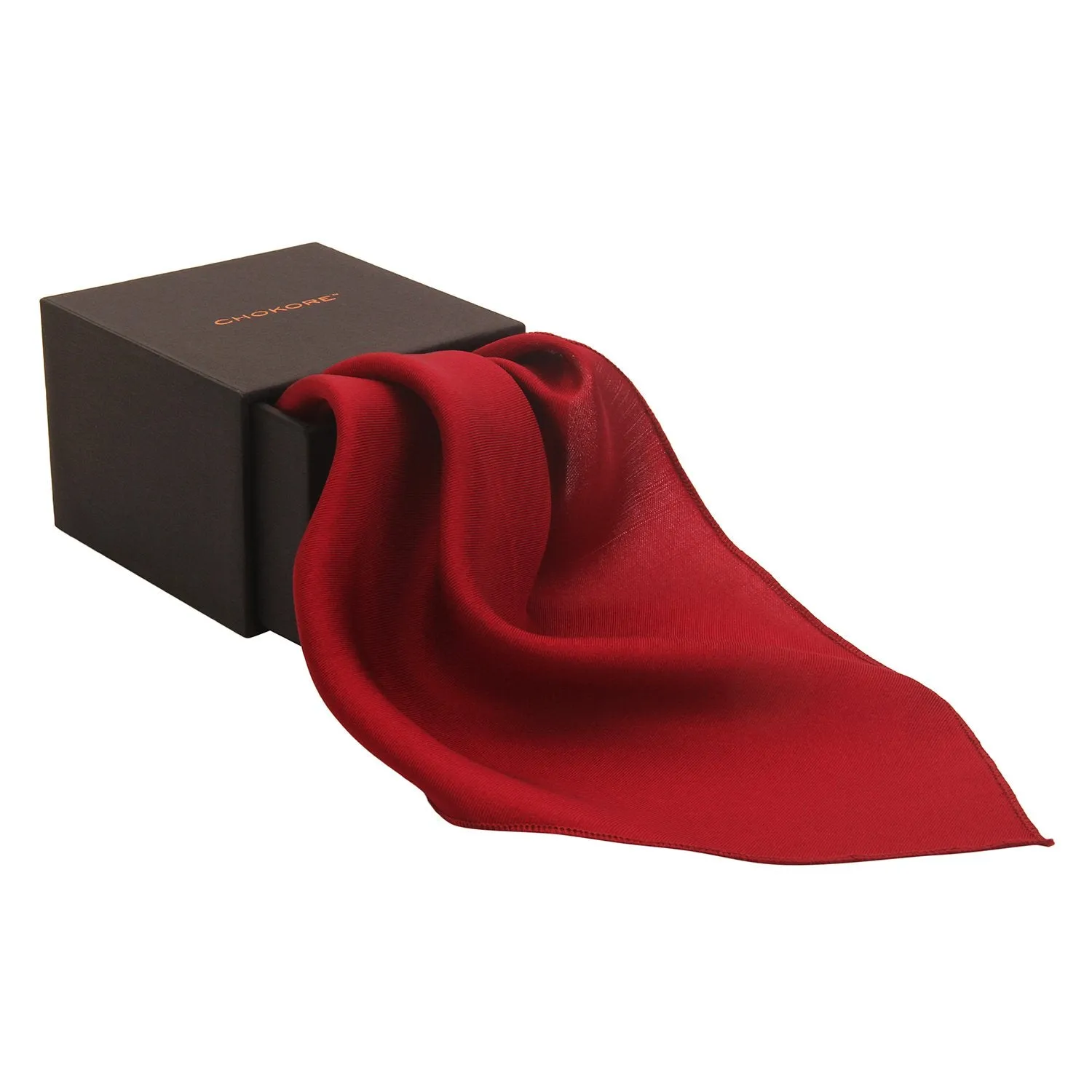 Chokore Burgundy / Maroon Colour Pure Silk Pocket Square, from the Solids Line