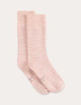 Chunky Bed Socks - Dusty Pink Marl