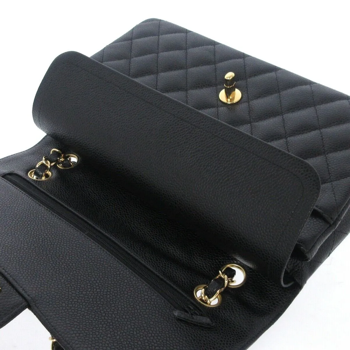 Classic Flap Caviar Medium Black GHW