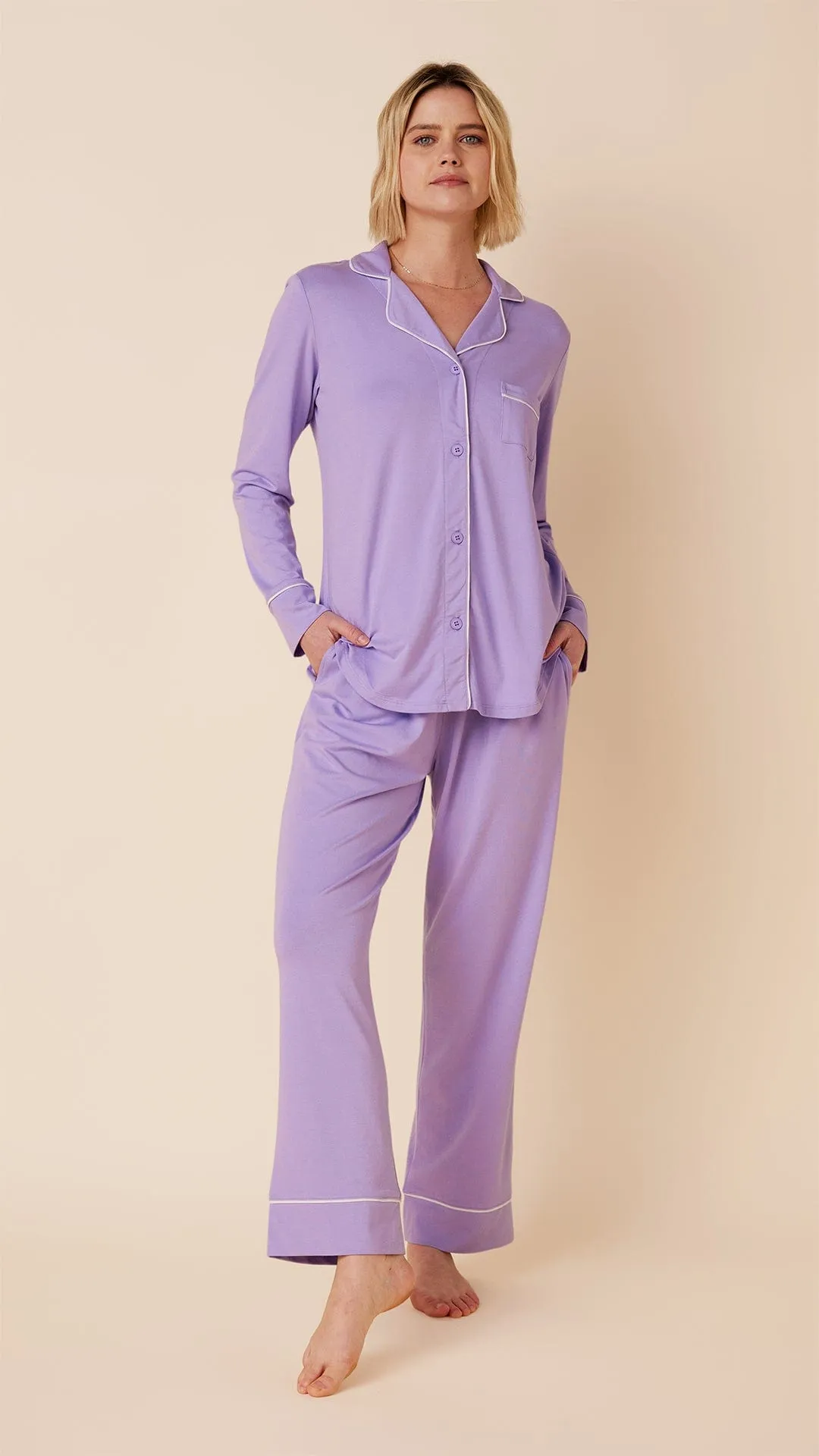 Classic Pima Knit Pajama - Lilac