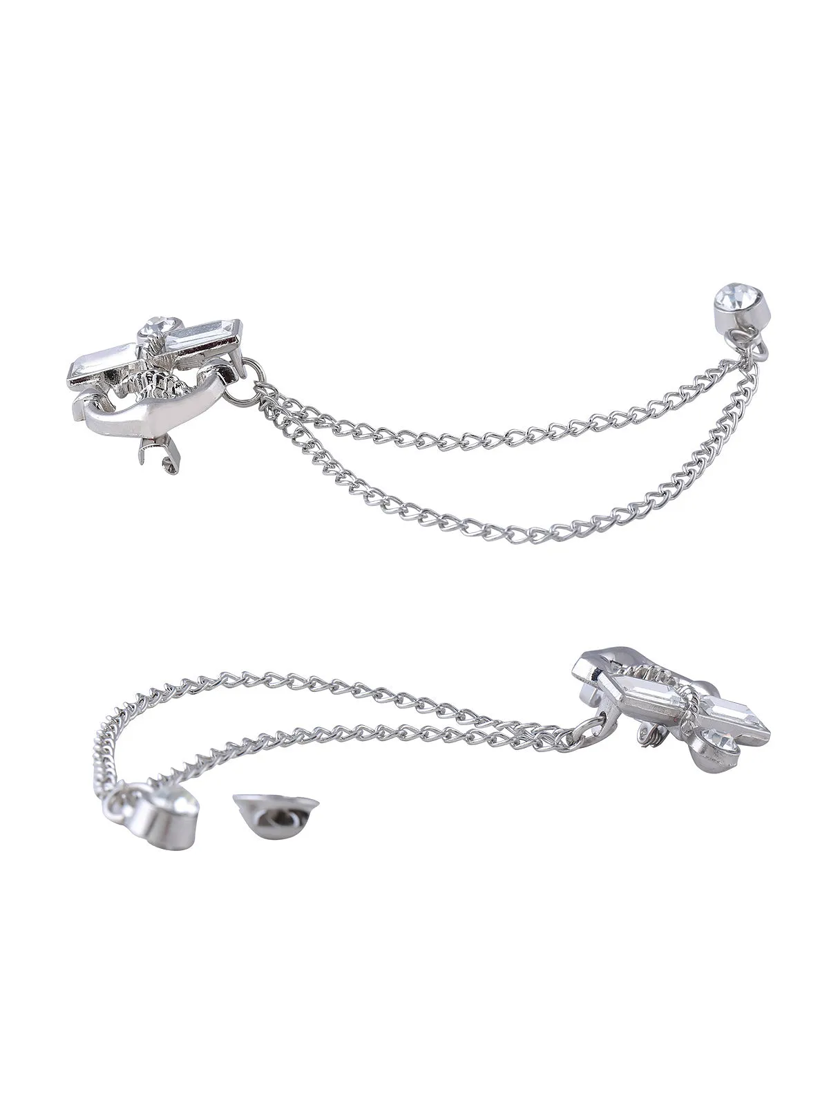 Classic Unisex Anchor with Chain Fashion Brooch