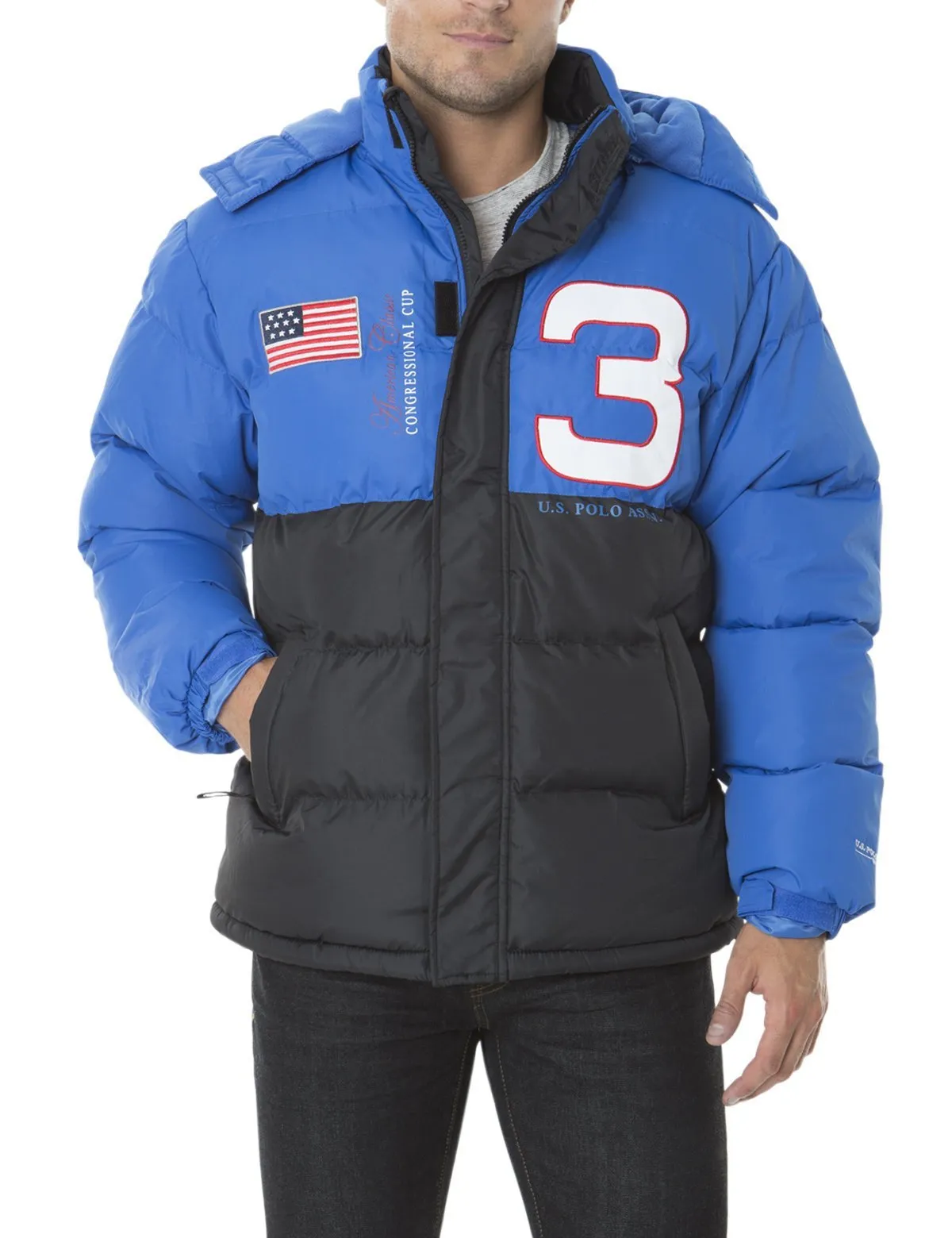 CONGRESSIONAL CUP COLOR BLOCK SHORT BUBBLE JACKET