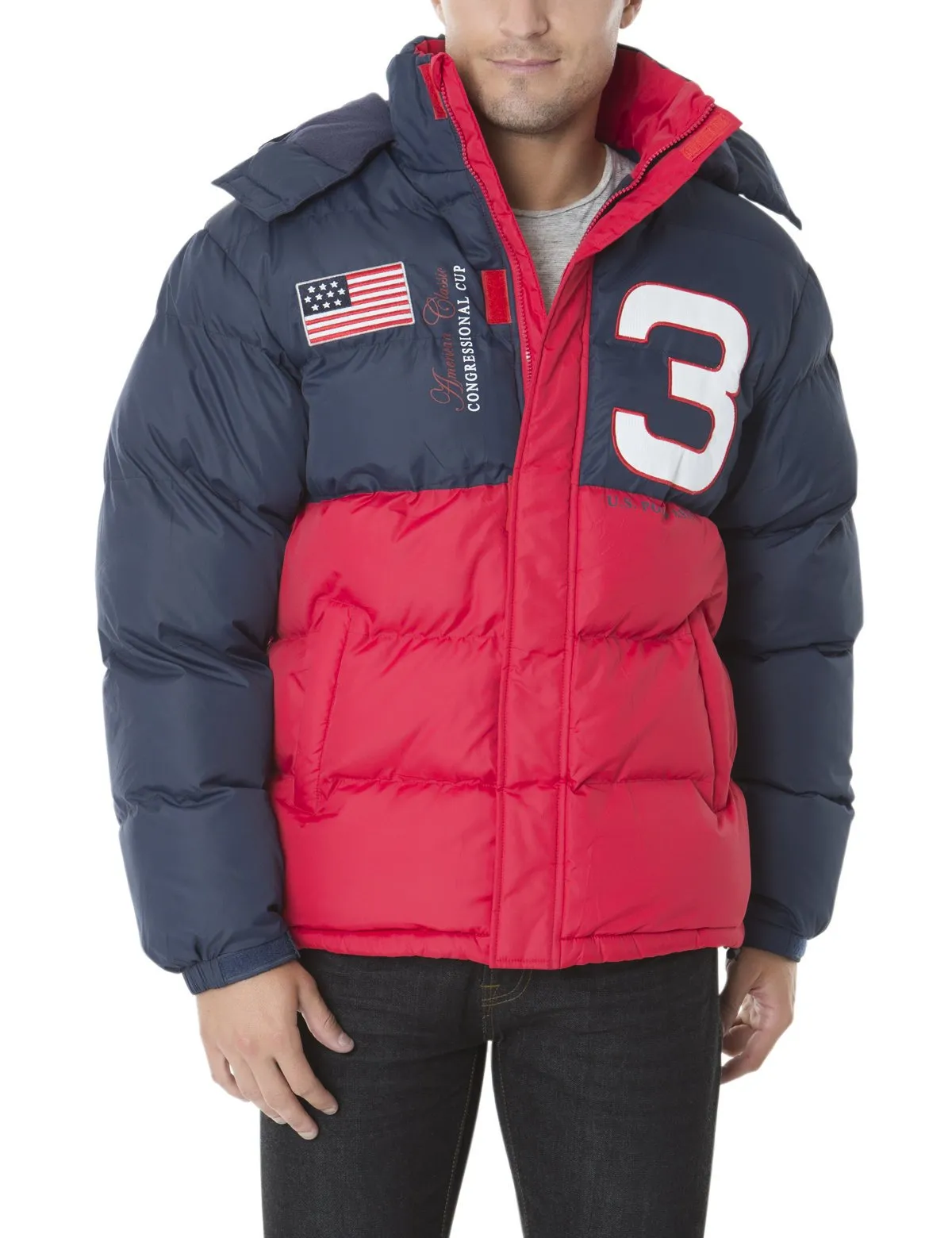 CONGRESSIONAL CUP COLOR BLOCK SHORT BUBBLE JACKET